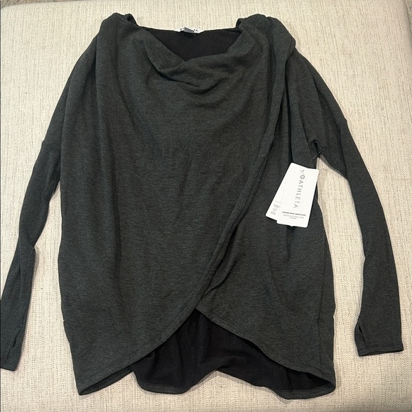 Athleta Tops - Gray Purana Wrap Sweatshirt
